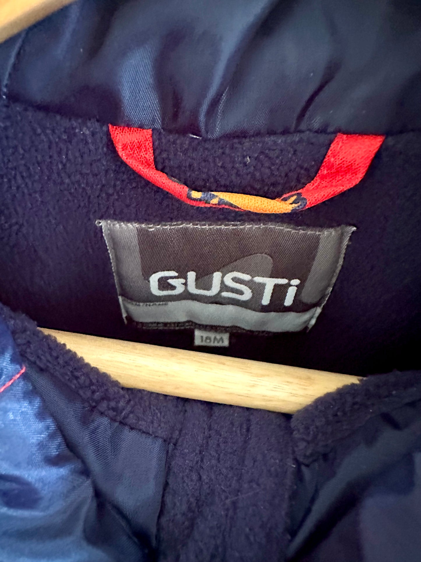 Gusti Fleece Lined Core Red Dino Jacket / 18m