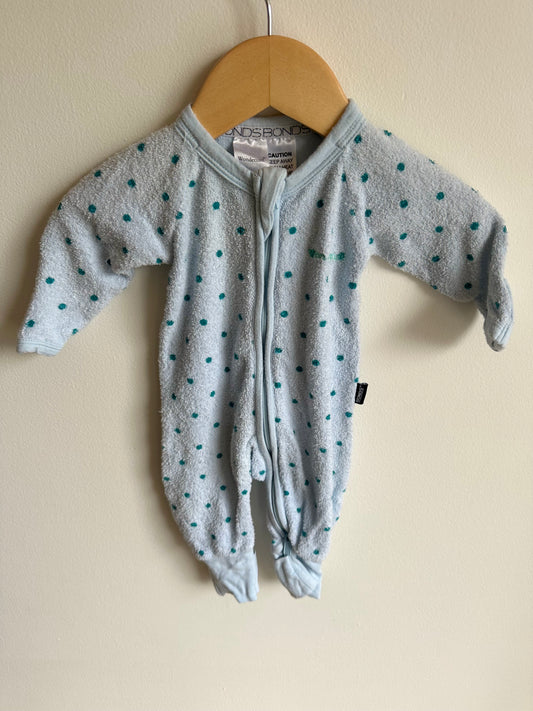 Bonds Dot Blue Sleeper / 0m (size 0000)