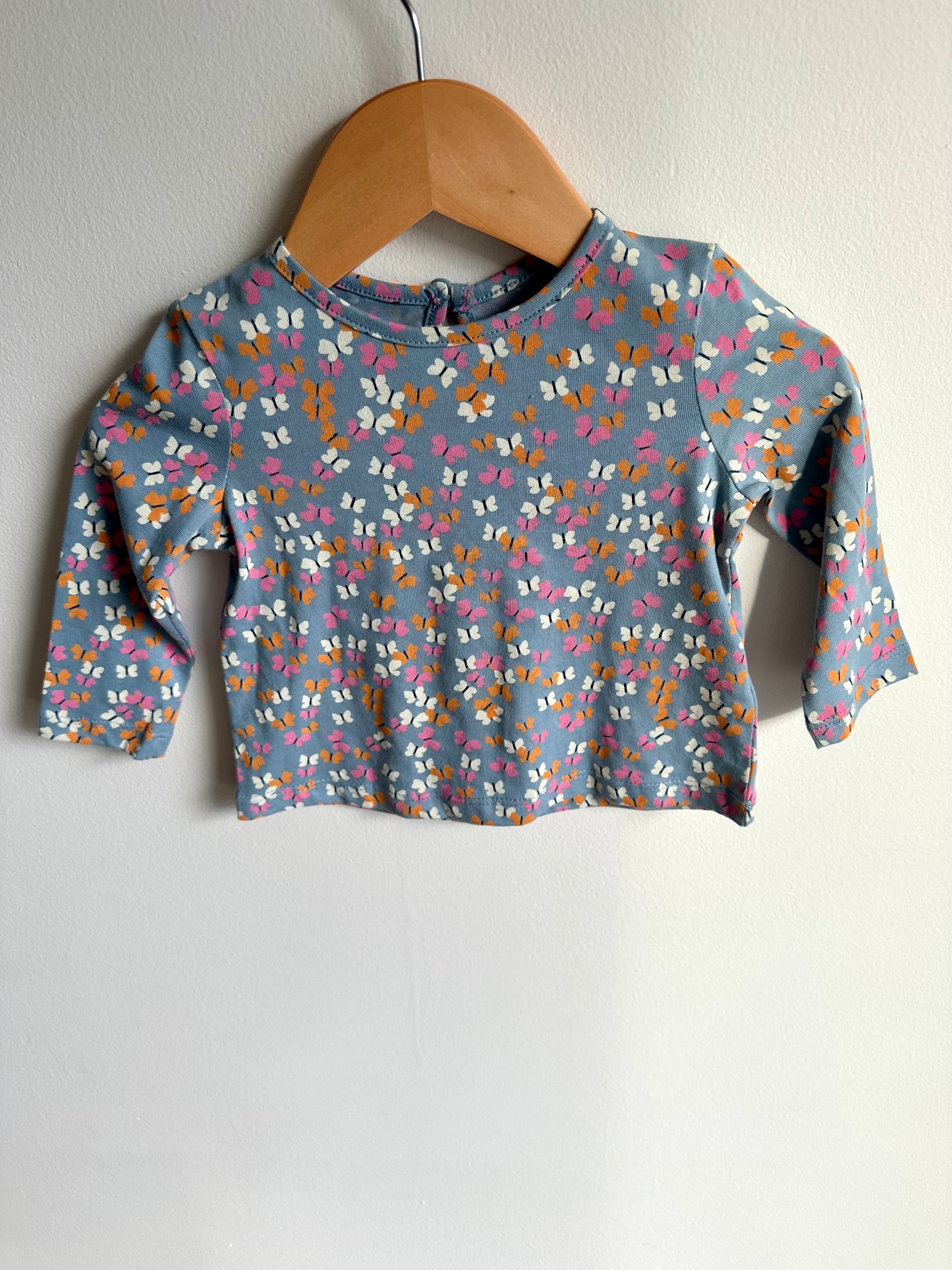 Butterfly Long Sleeve Top / 3-6m