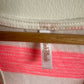 Pink Striped Lace Pocket Tank / Small