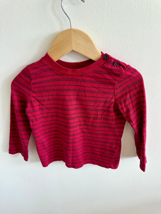 Red Striped Long Sleeve / 18m