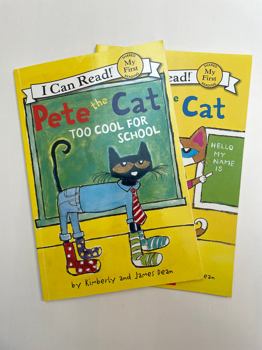 Set of 2 First Reader Pete the Cat Books / 3+ years