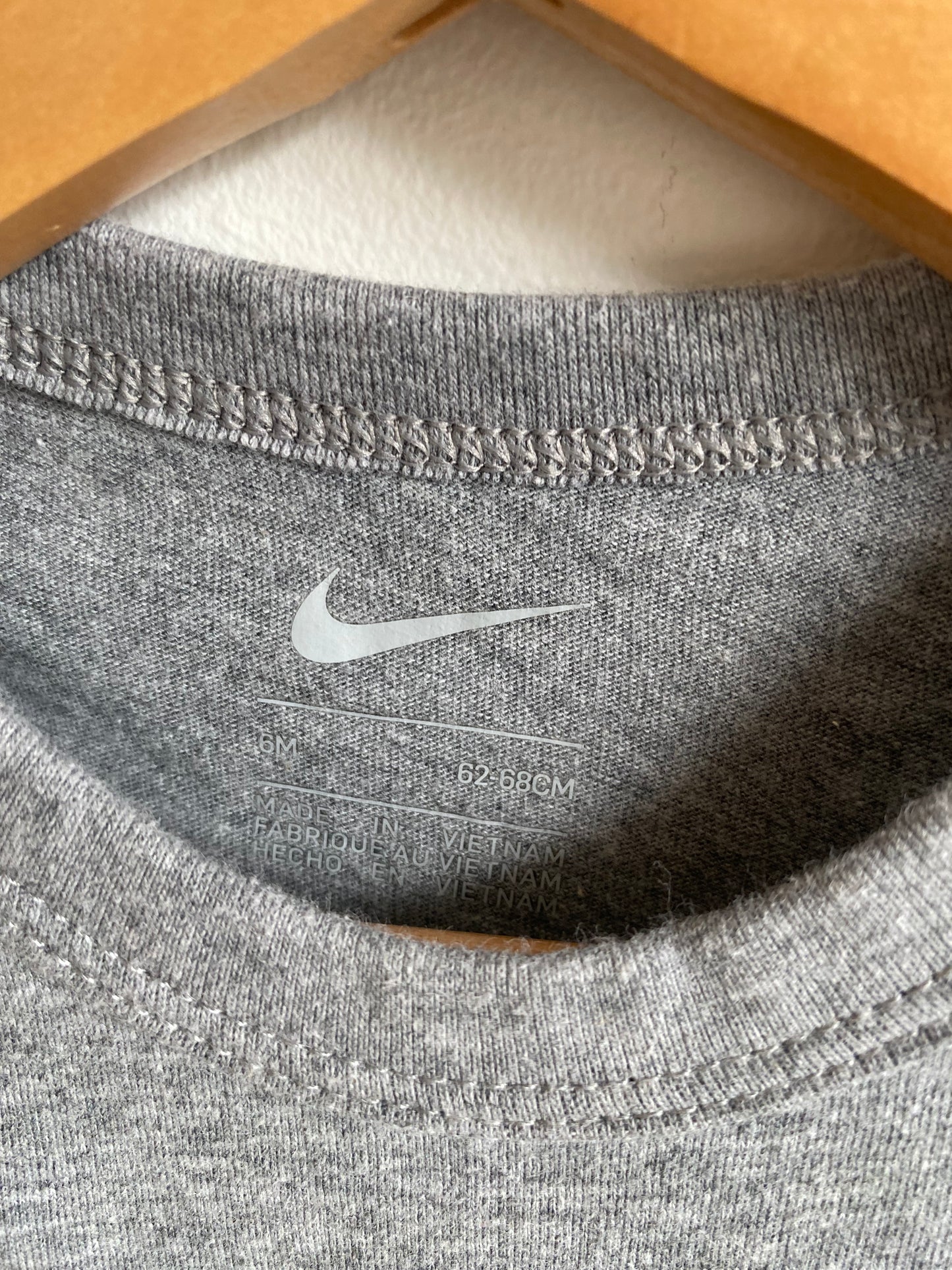 Nike Pink Checkmark Bodysuit / 6m