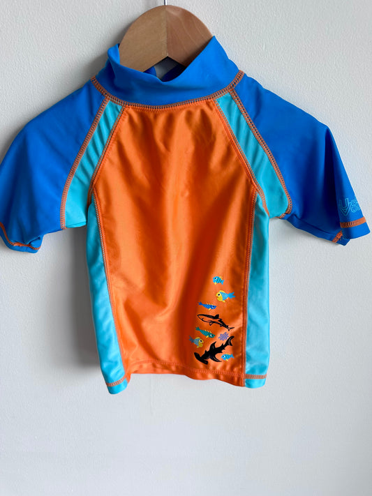 Orange Fish Swim Top / 3T