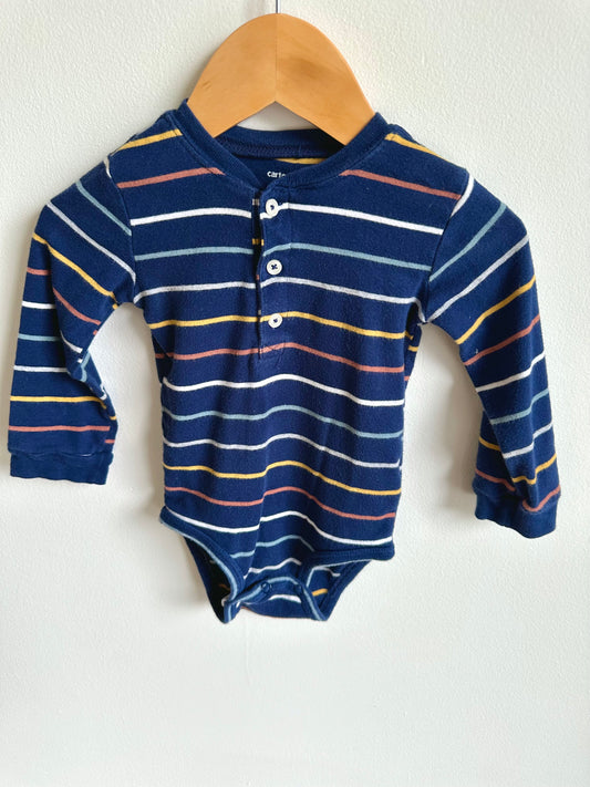 Blue Striped Bodysuit / 18m