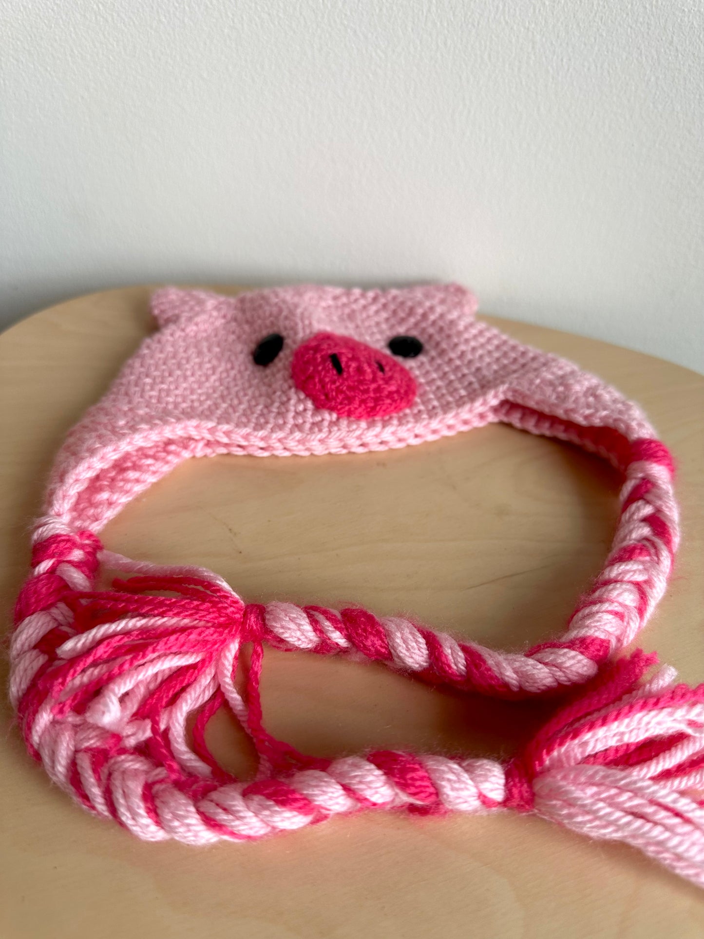 Handmade Pig Hat / 3-6m?