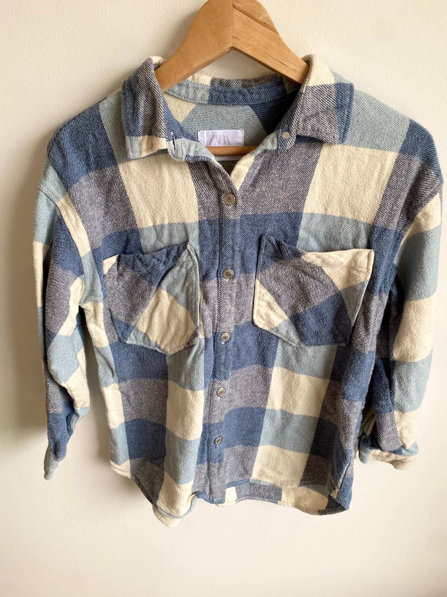 Zara Plaid Light Shacket / 11-12 Years