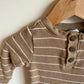 Tan Stripe Waffle Knit Jumpsuit / 6-12m