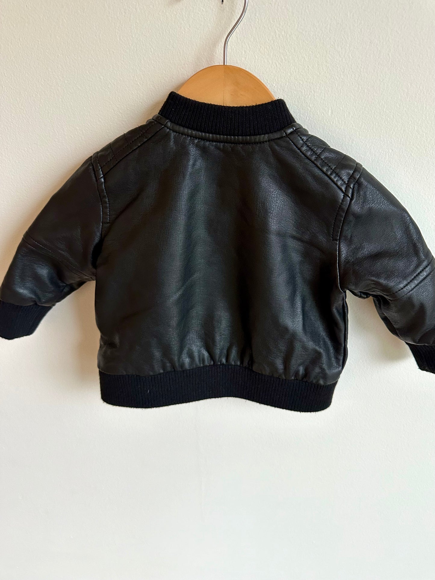 Faux Leather Jacket / 3-6m