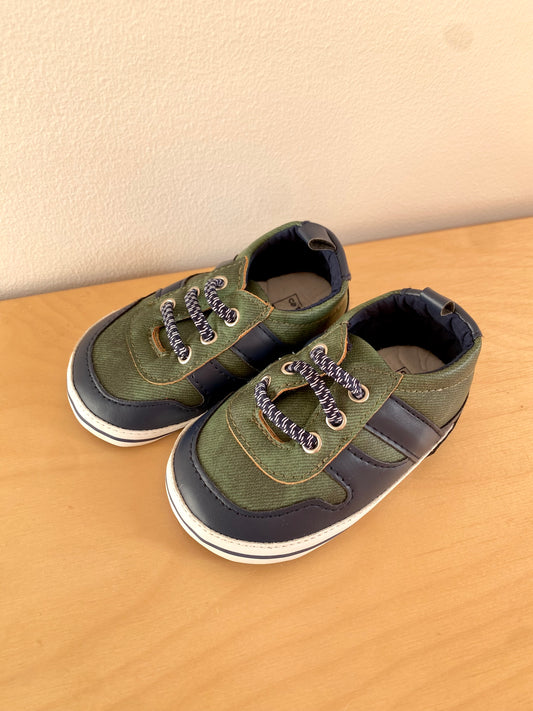 Green and Navy Shoes / 9-12m