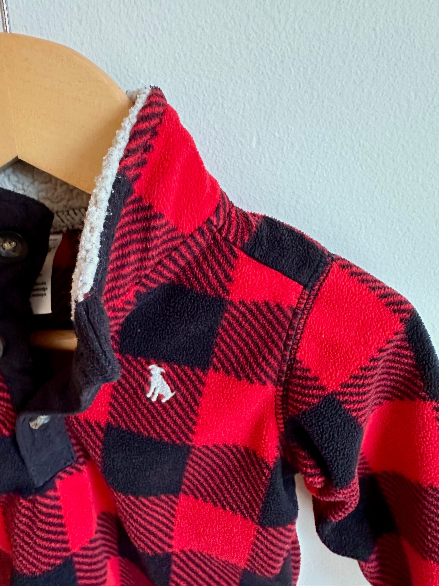 Red + Black Checkered Sweater / 12m