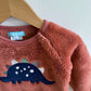 Fuzzy Dino Crewneck / 18m