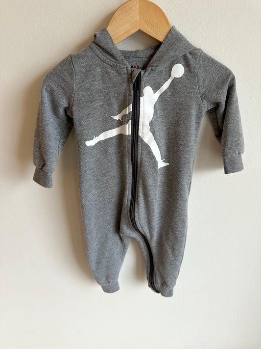 Air Jordan Grey Hooded Jumpsuit / 9m