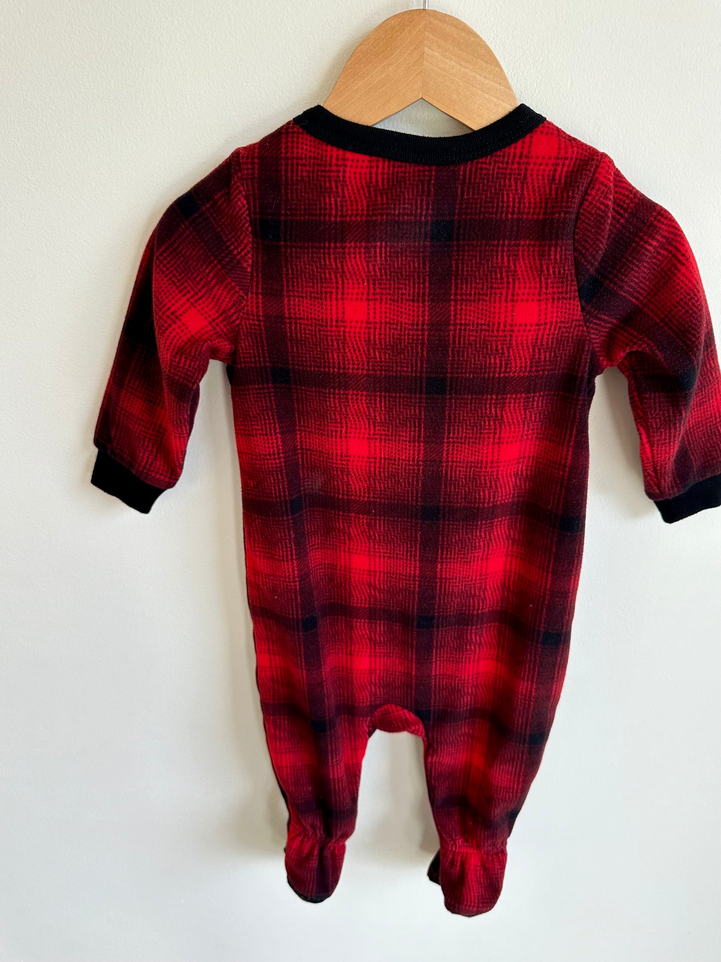 Gap Red + Black Fleece Sleeper / 6-12m