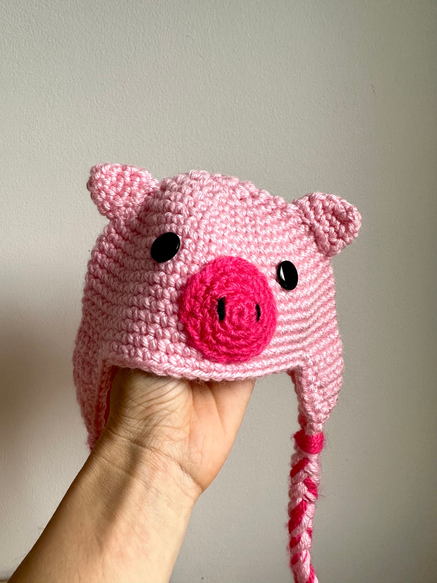 Handmade Pig Hat / 3-6m?