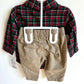 Plaid Dress Shirt + Pants Set (With Tags) / 3m