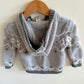 Hooded Grey Knit Sweater / 18m