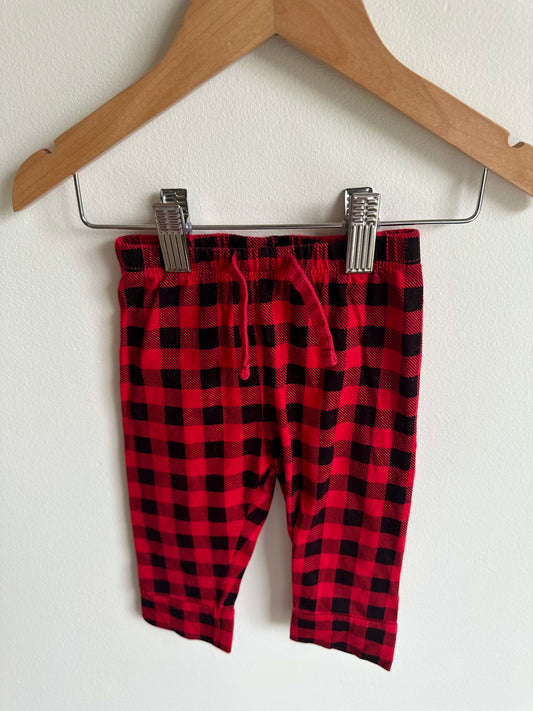 Red and Black Checkered Pants / 6-12m