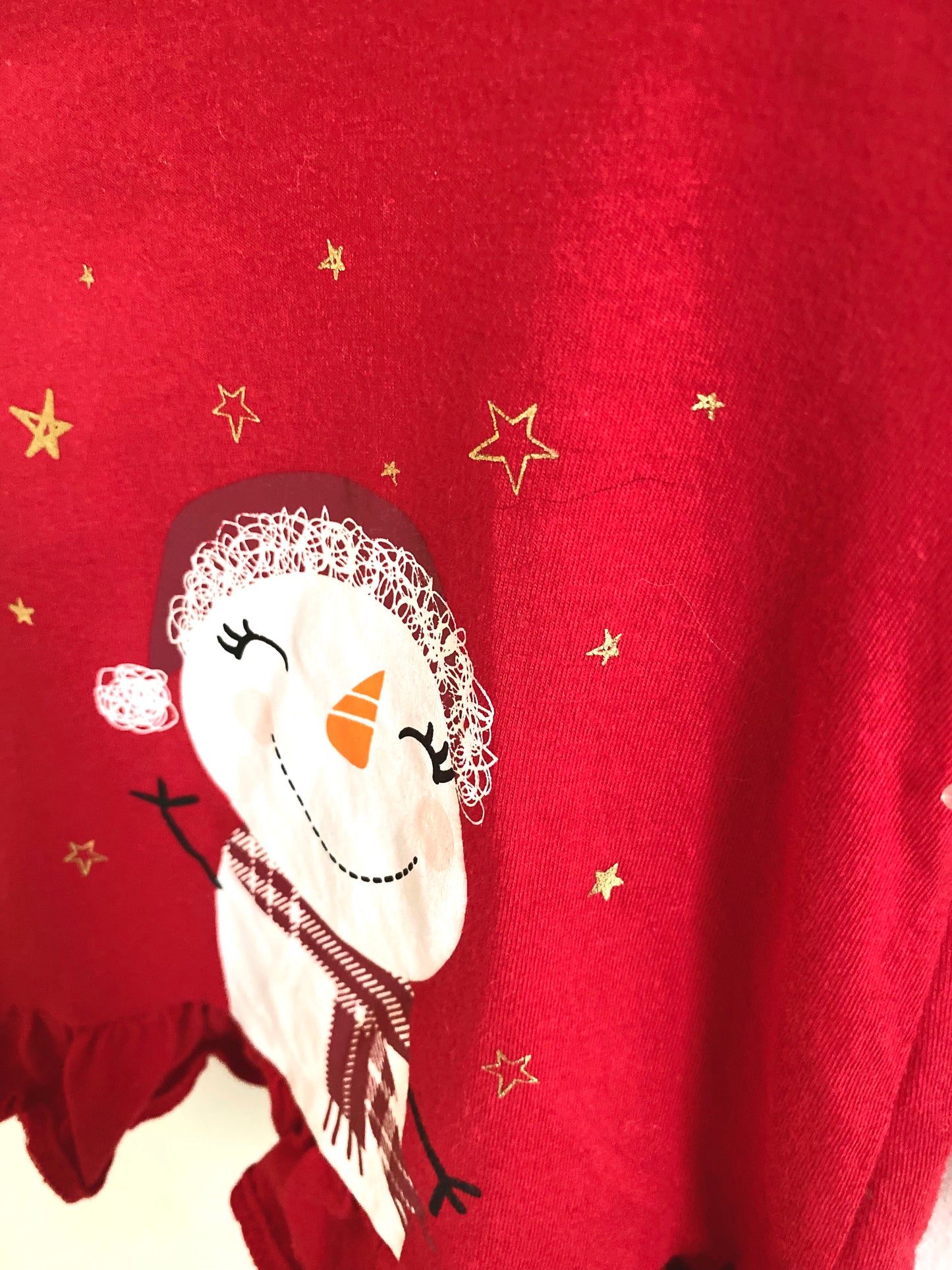 Snowman Red Shirt / 3-6m