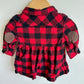 Plaid Dress with Elbow Patches / 3-6m