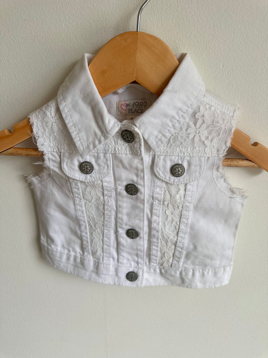 NEW White Lace Vest / 6-9m