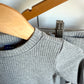 Grey Ribbed Long Sleeve + Pants Set / 6-12m