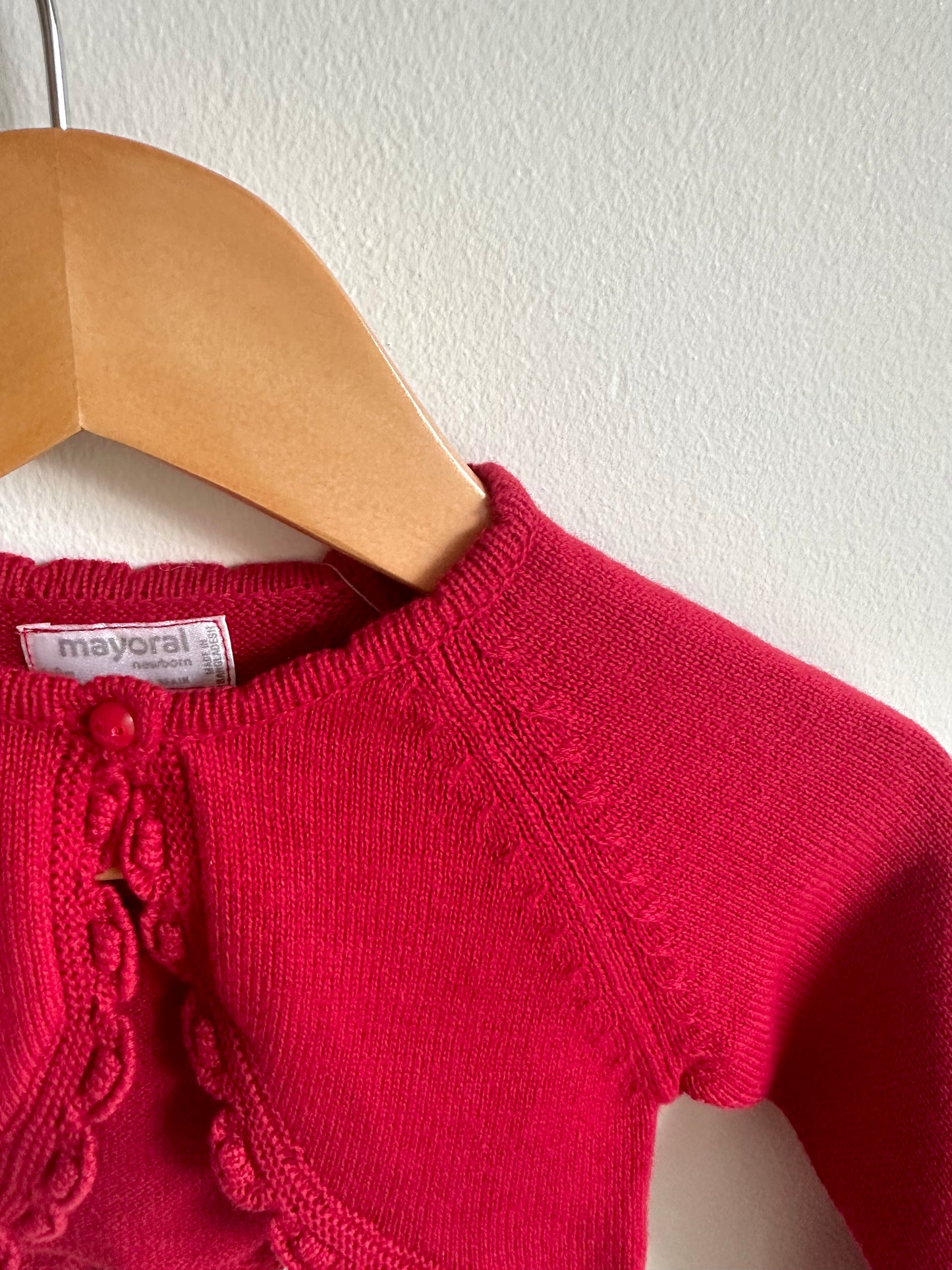 Mayoral Red Cardigan (With Tags) / 6-9m