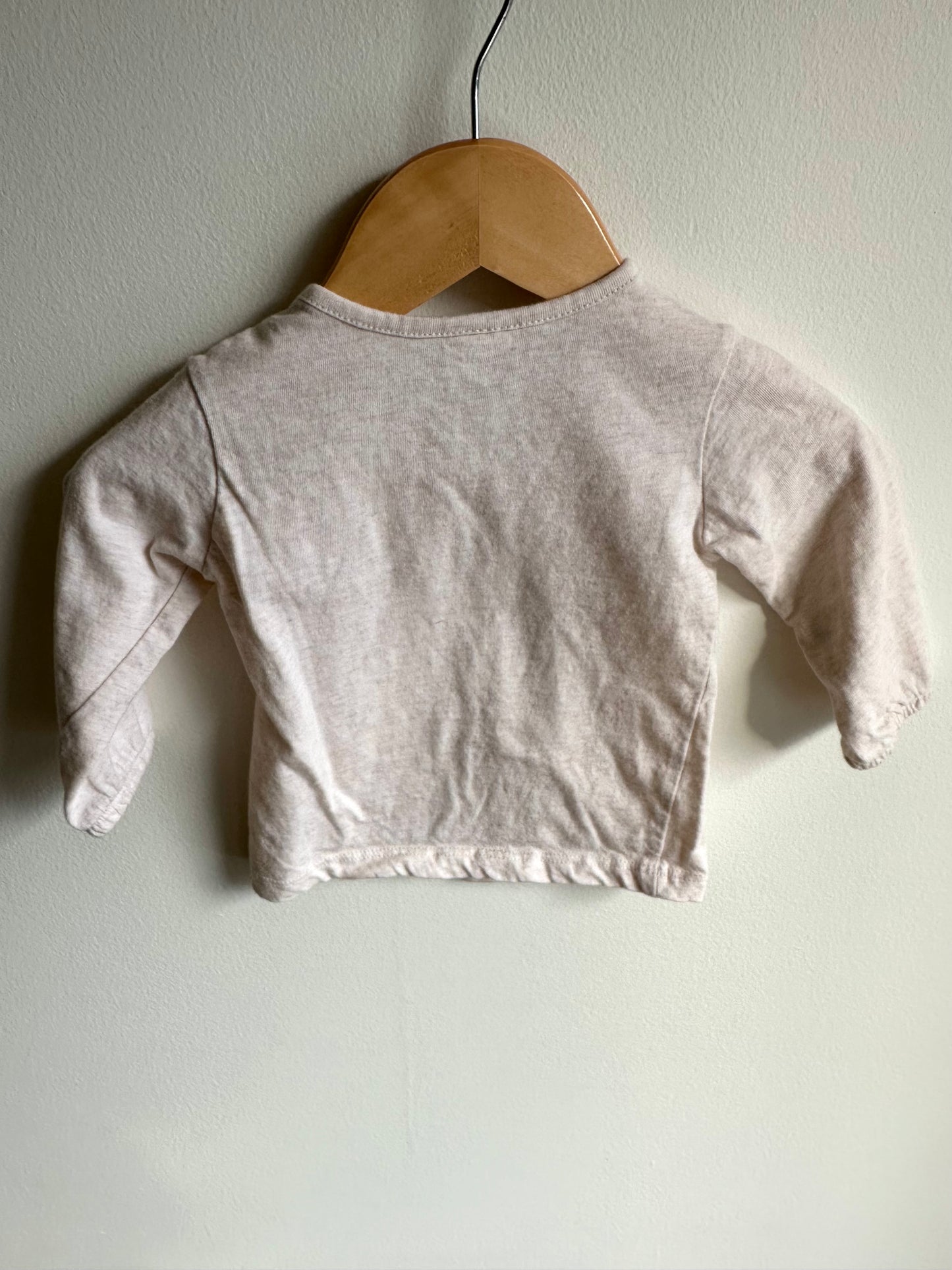 Cream Long Sleeve Top / 3-6m