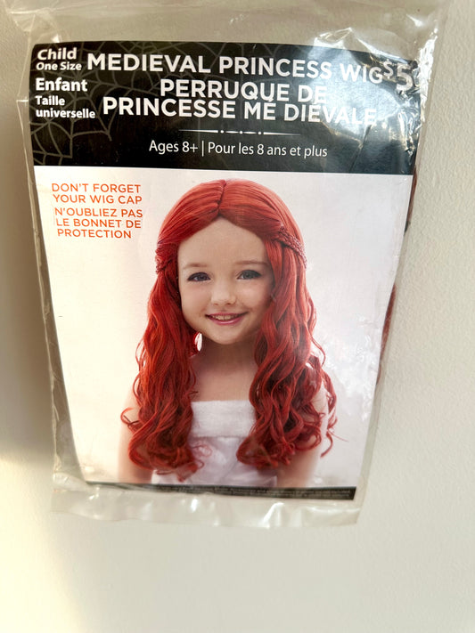 Medieval Red Princess Wig / Child (8+)