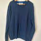 Blue Knit V-Neck Sweater / 10-12 years