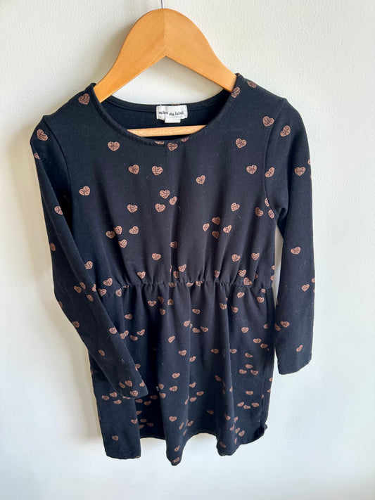 Miles The Label Heart Dark Dress / 6 years