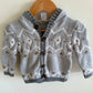 Hooded Grey Knit Sweater / 18m