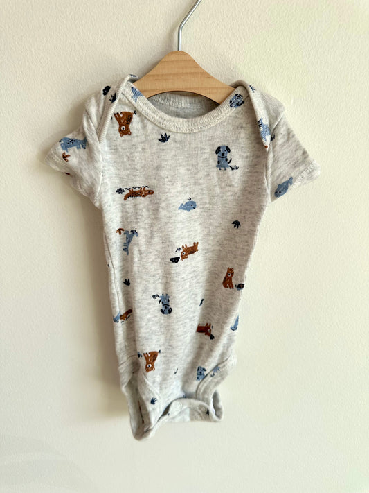 Grey Animals Bodysuit / 0m