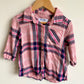 Pink Plaid Button Up Shirt / 4T