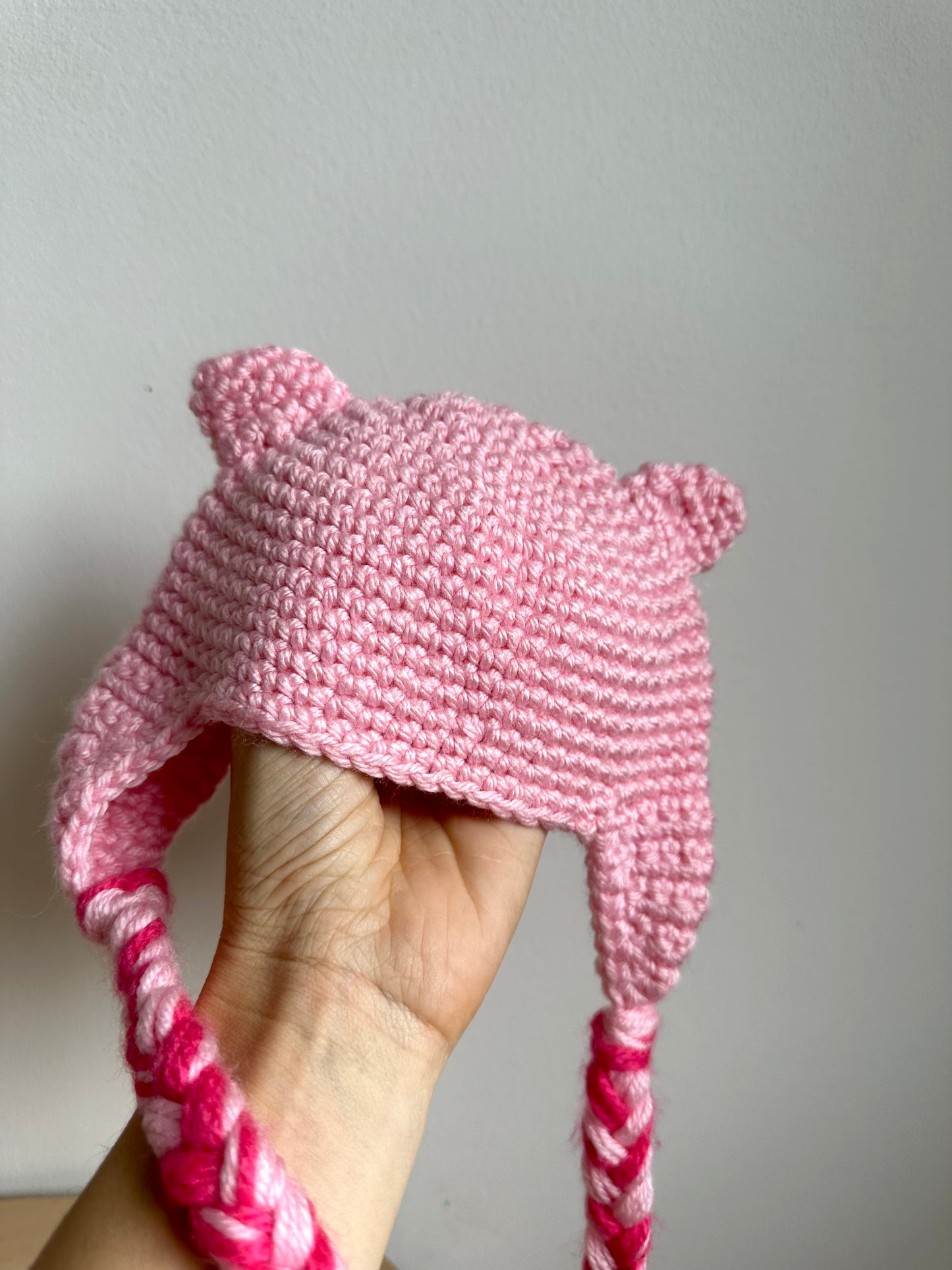 Handmade Pig Hat / 3-6m?