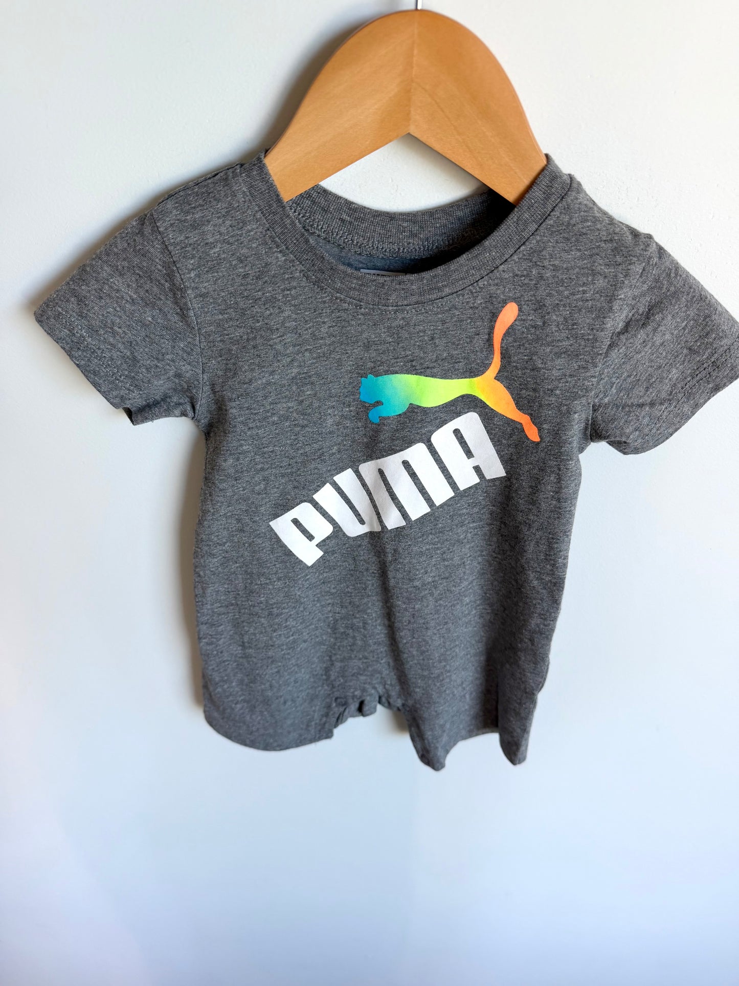 Grey Puma Romper / 12m