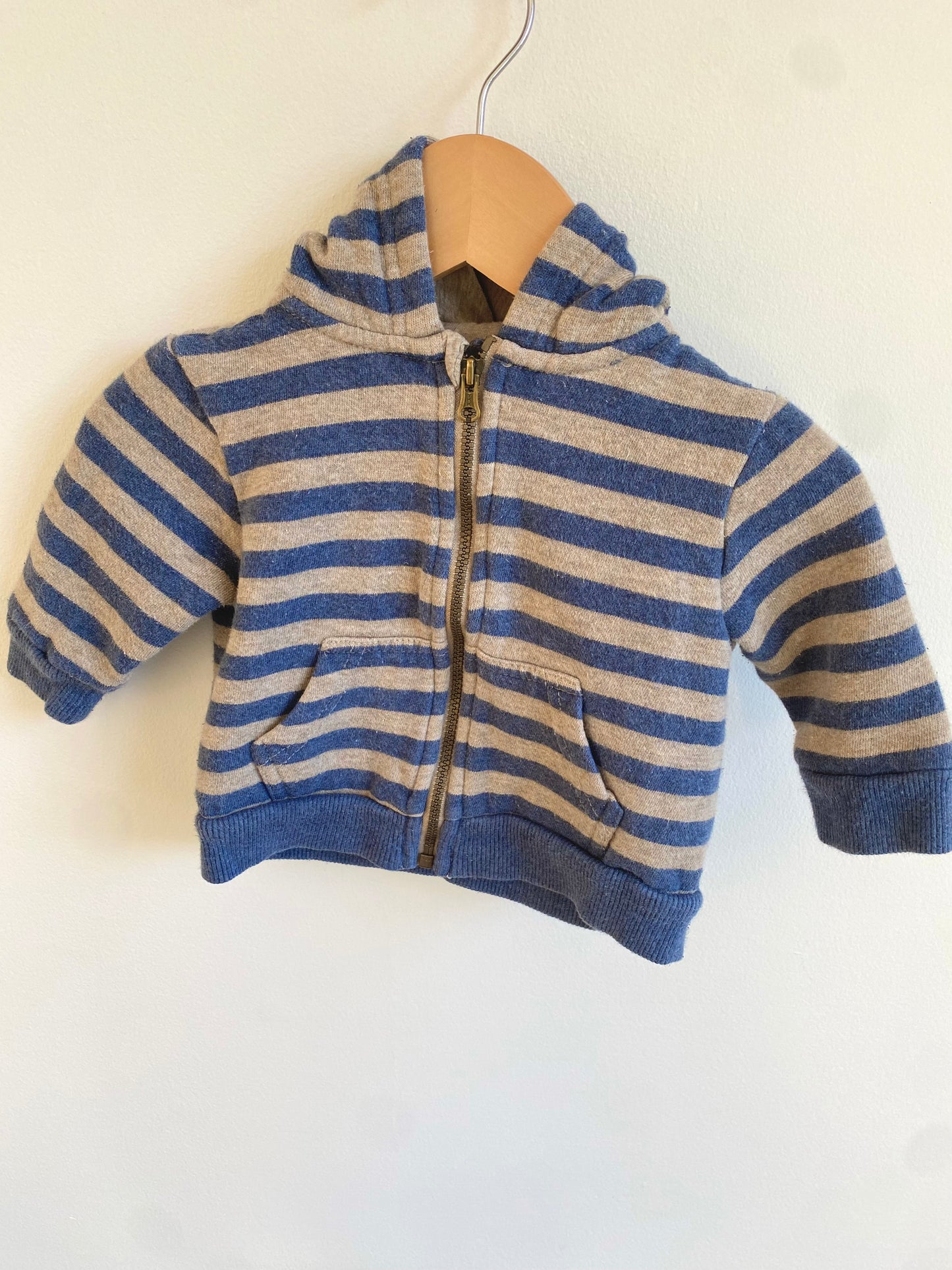 Striped Blue and Tan Sweater / 3-6m