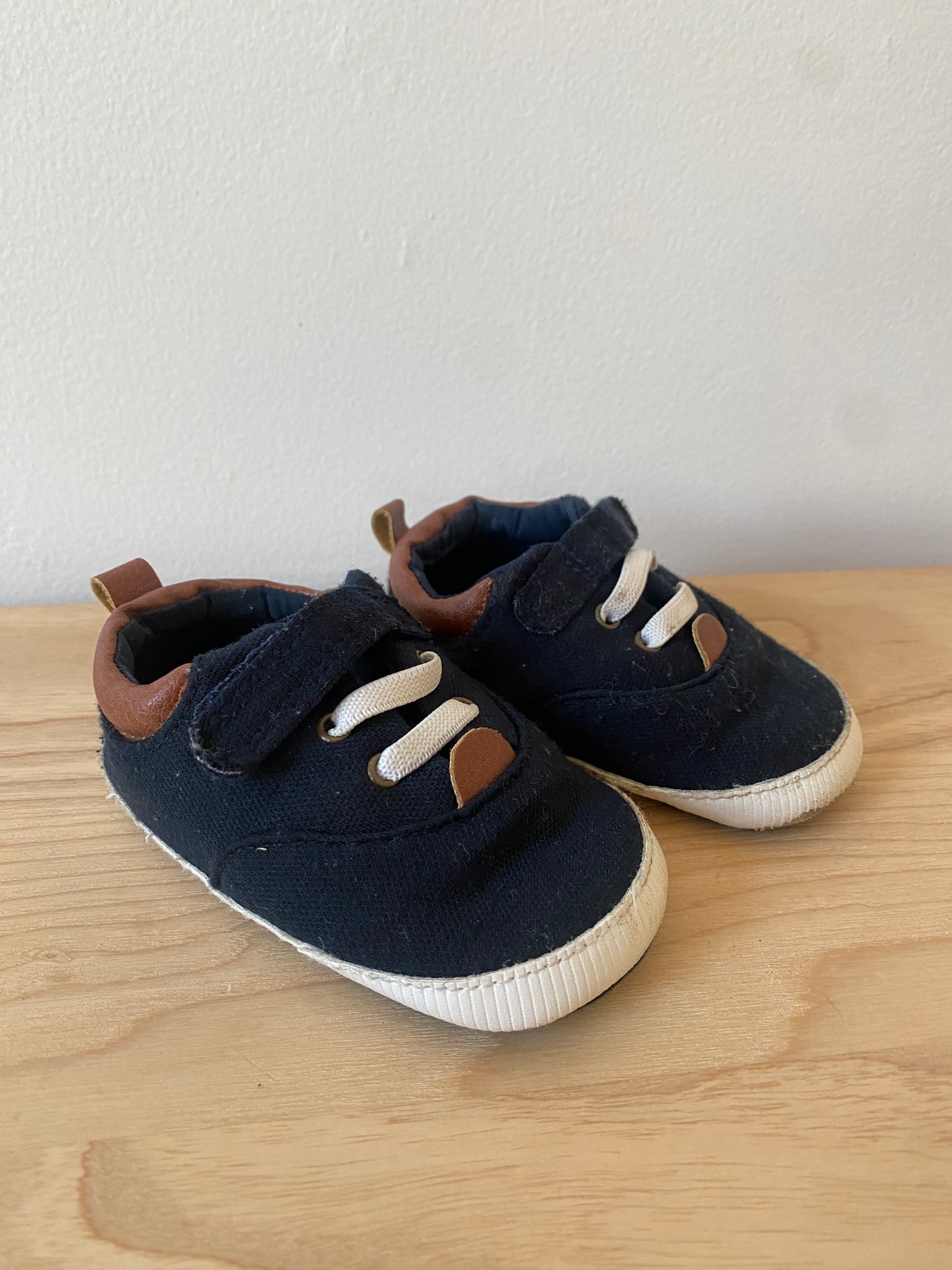 Navy Shoes with White Soles / Size 2 Infant?