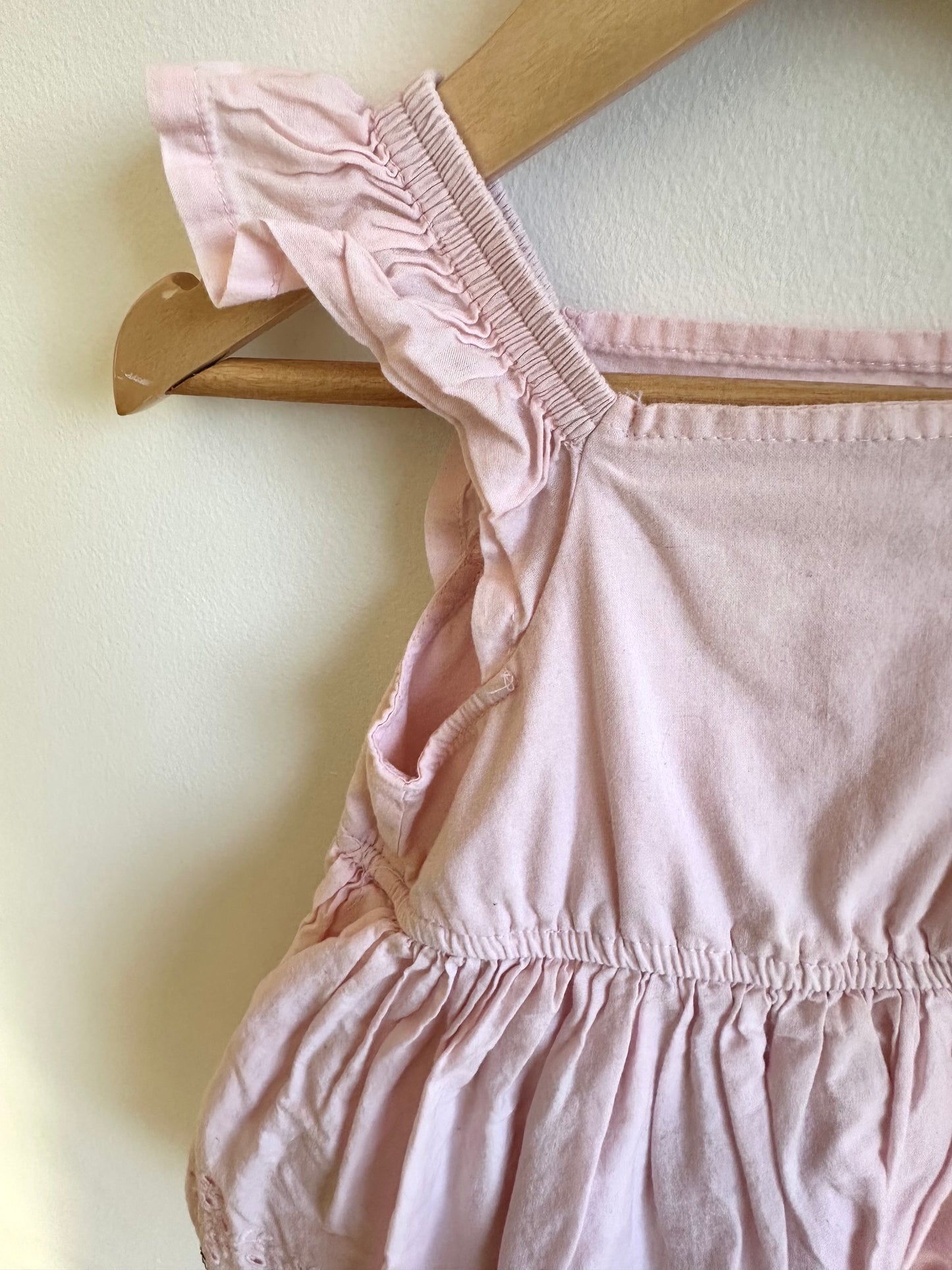 Pink Eyelet Dress / 12-18m