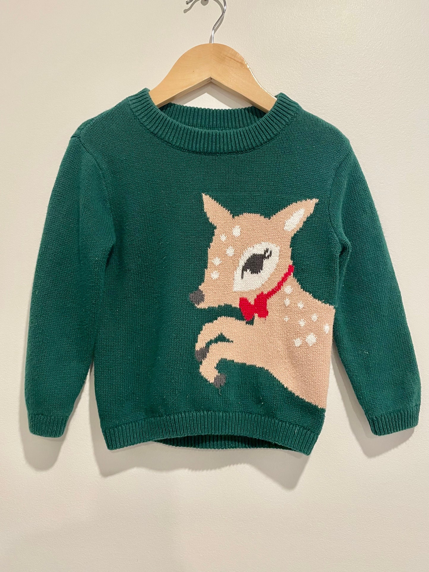 Green Deer Sweater / 3T