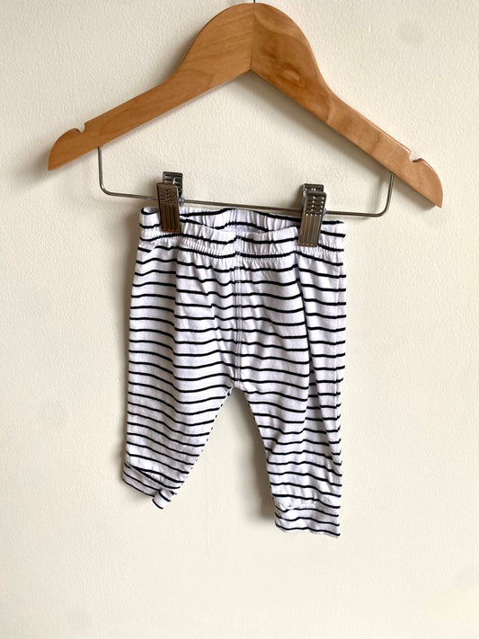 White Striped Pants / 3-6m