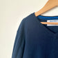 Blue Knit V-Neck Sweater / 10-12 years