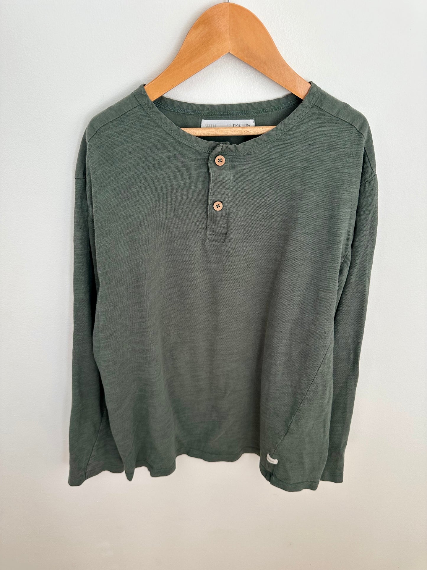 Zara Forest Green Long Sleeve / 11-12 years