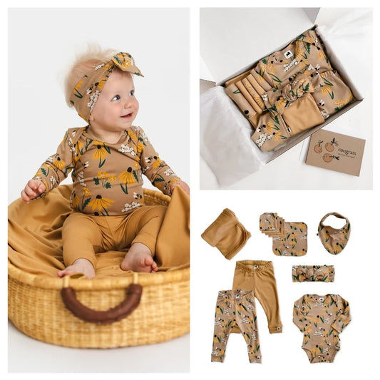 Baby girl gift box service for a baby girl in Canada. Buy a gift box online for a newborn, expecting family and have it shipped right to their home. 

We also provide pickup in Nanaimo, BC. 

We carry Canadian baby brands. 