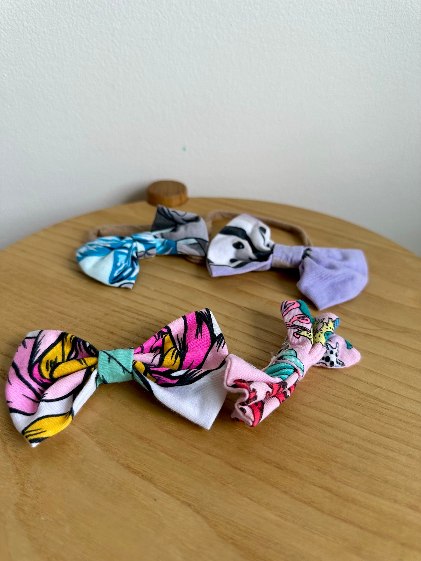 Two Nylon Headbands and Two Bow Clips