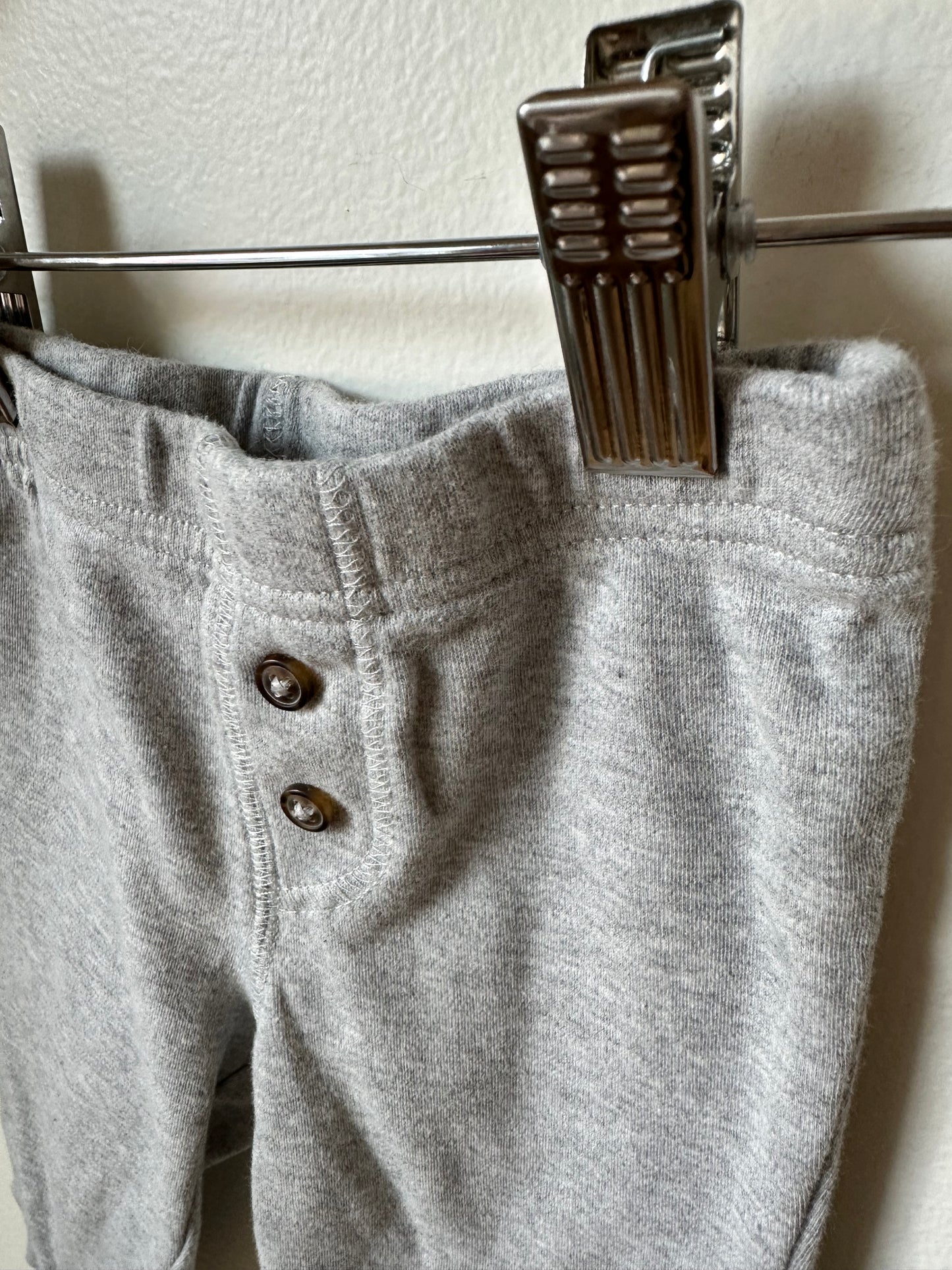 Grey Pants with Buttons / 3-6m