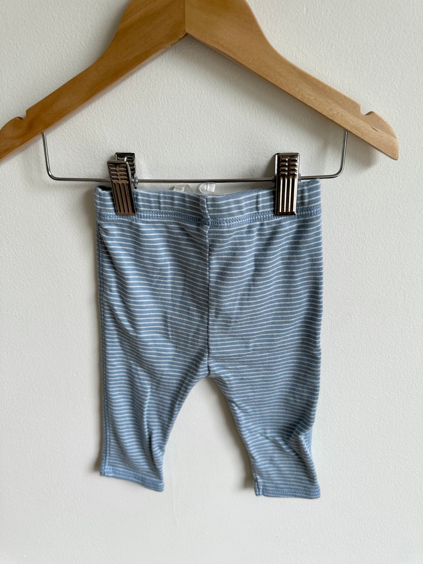 Blue Striped Pants with Large Pocket / 6m