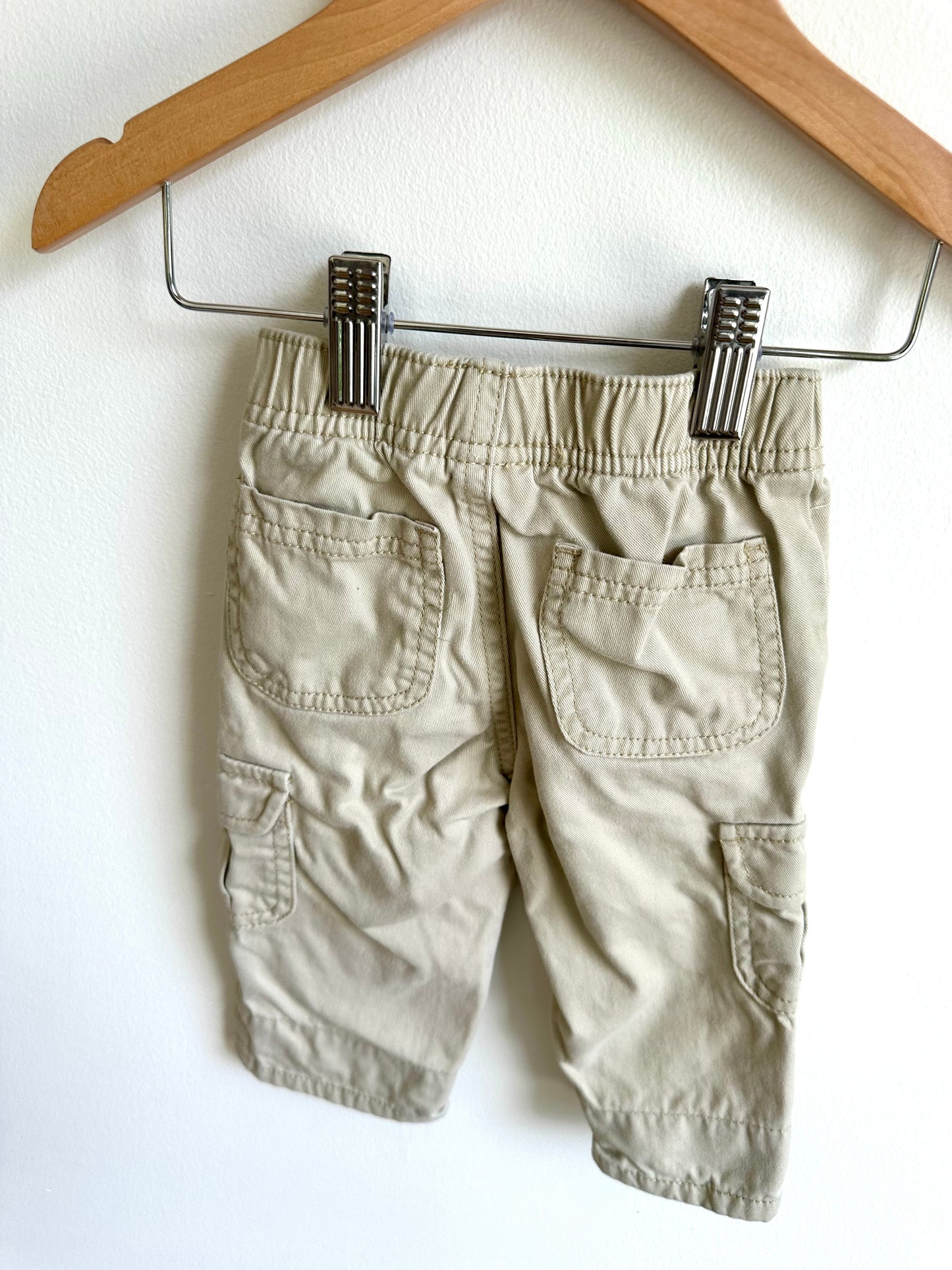 Beige Cargo Pants / 6-12m