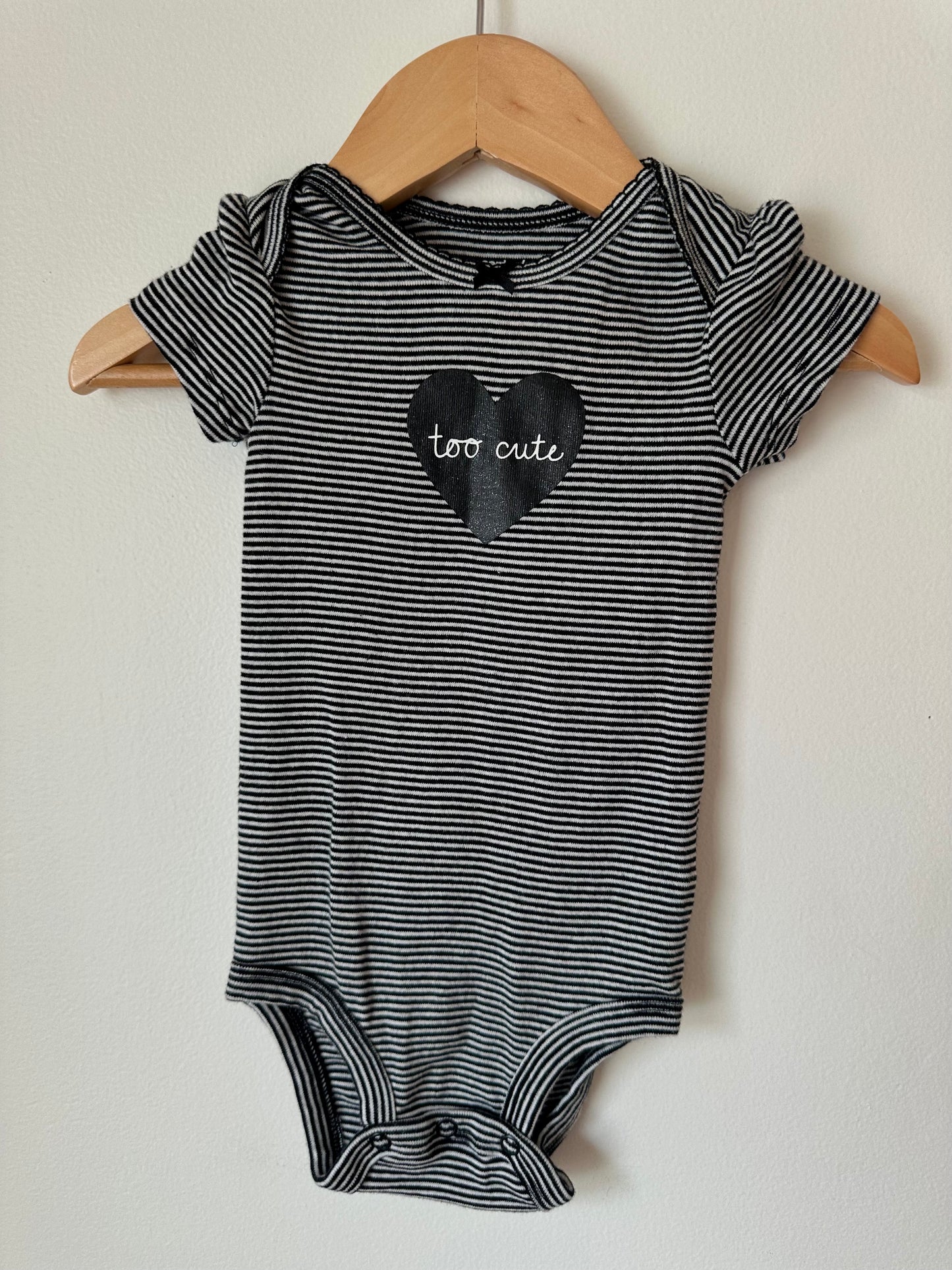 Too Cute Striped Bodysuit / 6m