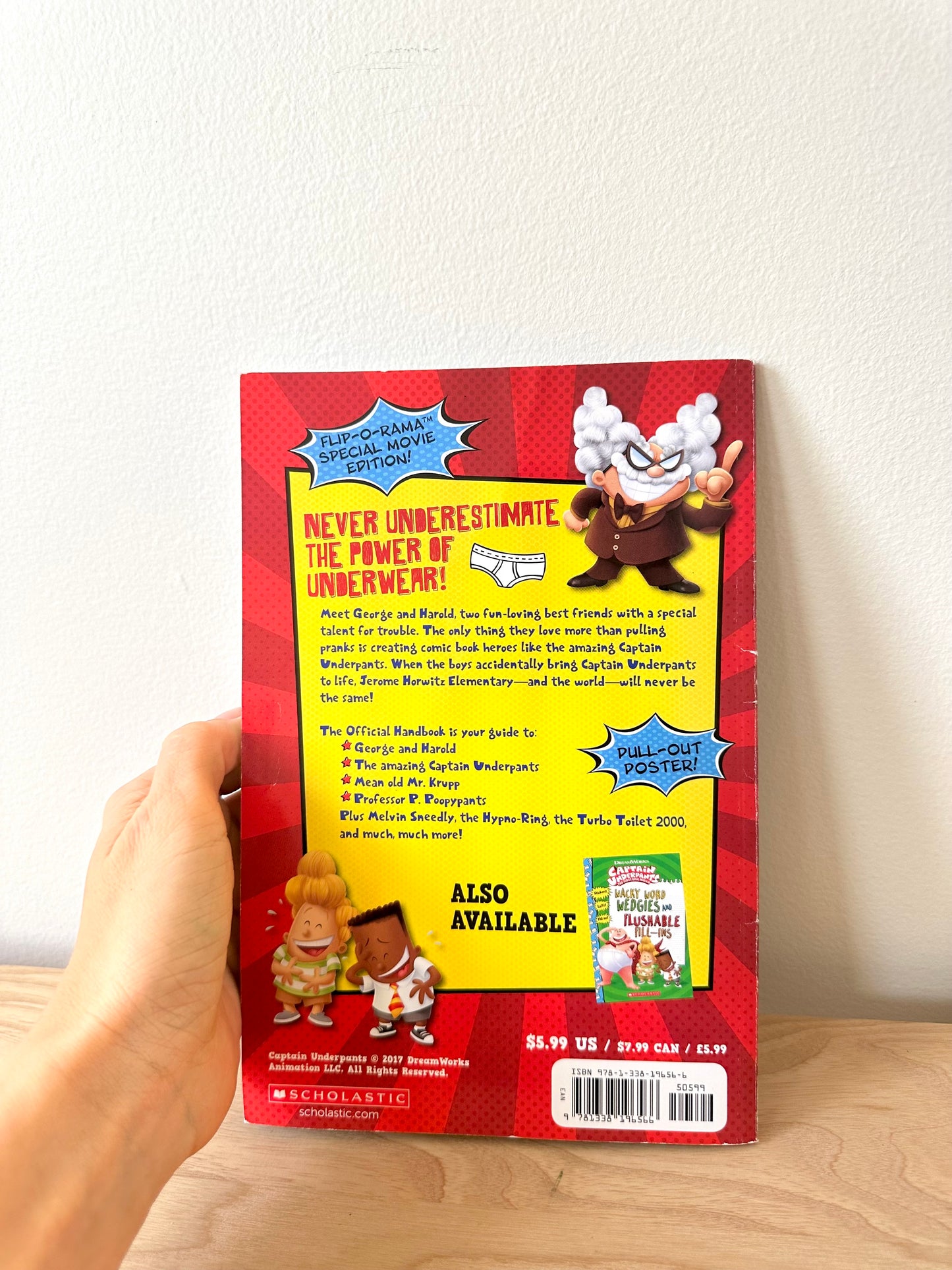 Captain Underpants Official Handbook Softcover Book / 6-12 years